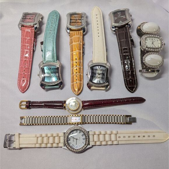 Vtg Watch Collection Women Burgi Strada Geneva Pulsar Luis Santini New Used - Picture 1 of 8